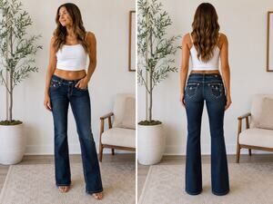 D9 Low Rise Bootcut Jeans Women's Size 30 Dark Wash Full Length